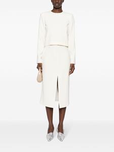 Theory zip-up cropped blouse - Beige