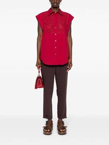 P.A.R.O.S.H. broderie-anglaise cotton shirt - Rood