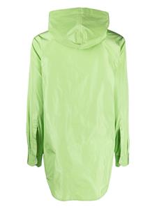 Plan C Taffeta blouse met afneembare capuchon - Groen