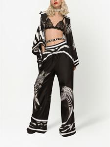 Dolce & Gabbana Blouse met zebraprint - Zwart
