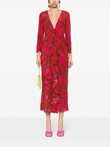 Rixo Rose silk maxi dress - Rood