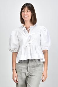Ganni blouse F7364 wit