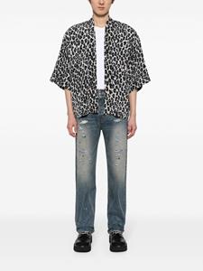 Visvim leopard-print silk shirt - Zwart