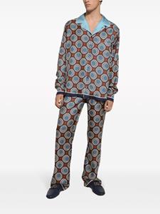 Dolce & Gabbana geometric-print silk shirt - Rood