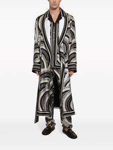 Dolce & Gabbana geometric-print silk shirt - Grijs