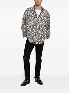 Dolce & Gabbana geometric-print silk shirt - Wit
