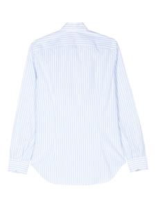 Canali striped cotton shirt - Blauw