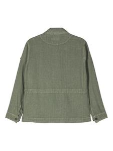 Peserico four-pockets linen shirt - Groen