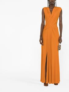 Alberta Ferretti Maxi-jurk met gedrapeerd detail - Oranje