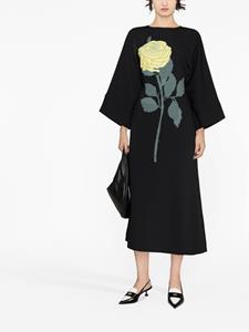 Bernadette Maxi-jurk met bloemenprint - Zwart