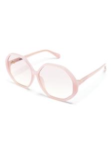 Linda Farrow Paloma zonnebril met geometrisch montuur - Roze