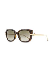 Jimmy Choo Eyewear Zonnebril met rechthoekig montuur - Bruin