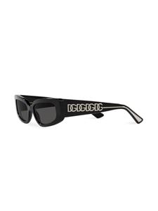 Dolce & Gabbana Eyewear logo-embossed rectangle-frame sunglasses - Zwart