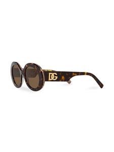 Dolce & Gabbana Eyewear tortoiseshell-effect round-frame sunglasses - Bruin