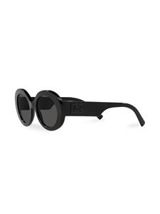 Dolce & Gabbana Eyewear logo-embossed round-frame sunglasses - Zwart