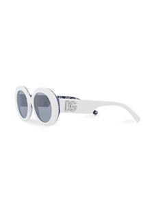 Dolce & Gabbana Eyewear logo-embossed round-frame sunglasses - Wit