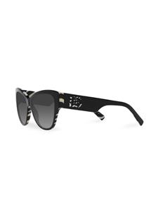 Dolce & Gabbana Eyewear zebra-print butterfly-frame sunglasses - Zwart