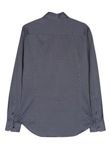 Giorgio Armani embroidered cotton blend shirt - Zwart