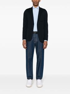 Boggi Milano pinstripe-pattern spread-collar shirt - Blauw