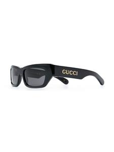 Gucci Eyewear Zonnebril met rechthoekig montuur - Zwart