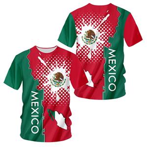 Xin nan zhuang Vlag van Mexico T-shirt 3d Print Mannen Voetbal Jersey Sport Top Fashion Oversized Summer Man T-shirt Harajuku Kids Korte Mouw