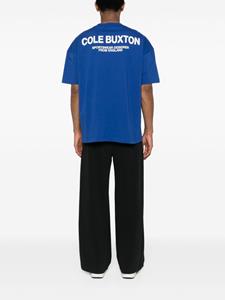 COLE BUXTON logo-print cotton T-shirt - Blauw