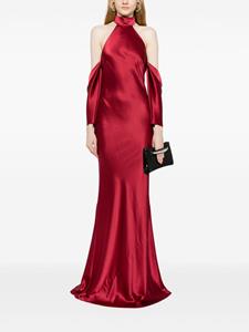 Michelle Mason Maxi-jurk met halternek - Rood