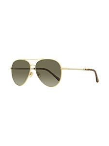 Jimmy Choo Eyewear Devan zonnebril met piloten montuur - 06JHA Gold/Havana