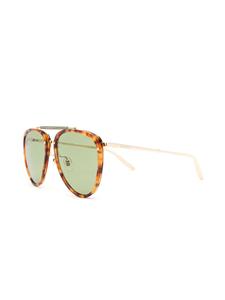 Gucci Eyewear Zonnebril met ovaal montuur - Bruin