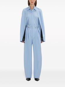 Victoria Beckham gathered-detail high-waisted trousers - Blauw