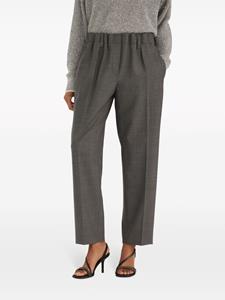 Brunello Cucinelli gathered high-waisted trousers - Grijs