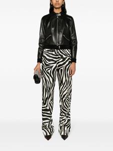 TOM FORD zebra-print silk trousers - Zwart