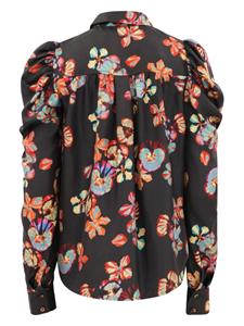 Ulla Johnson Dari floral-print silk blouse - Zwart