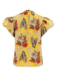 Ulla Johnson Klara floral-print cotton blouse - Geel