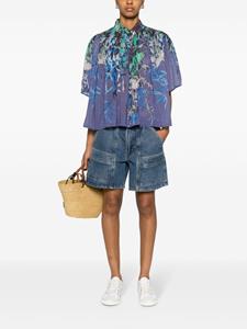 Forte Forte floral-print short-sleeve shirt - Paars