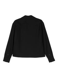 Filippa K crepe cropped lyocell shirt - Zwart
