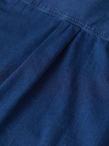 Closed long-sleeve denim shirt - Blauw