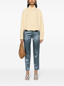 Fabiana Filippi buttoned cropped shirt - Geel