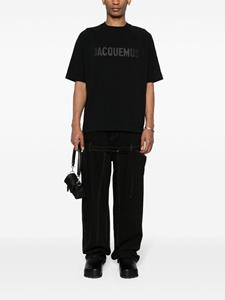 Jacquemus Le T-Shirt Typo cotton T-shirt - Zwart