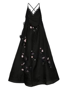 ZIMMERMANN Daisy floral-appliqué maxi dress - Zwart