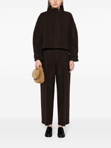 STUDIO TOMBOY pressed-crease wool tapered trousers - Bruin