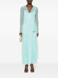 Alberta Ferretti silk maxi dress - Blauw