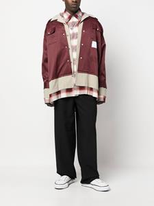 Maison Mihara Yasuhiro Gelaagd overhemd - Rood