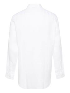 ETRO Pegaso-embroidered linen shirt - Wit