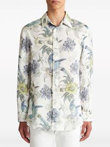 ETRO floral-print button-up shirt - Wit
