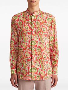 ETRO floral-print button-up shirt - Rood