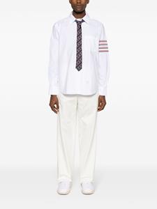 Thom Browne 4-Bar long-sleeve cotton shirt - Wit