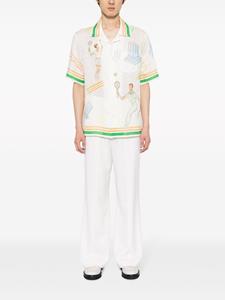 Casablanca graphic-print linen shirt - Veelkleurig