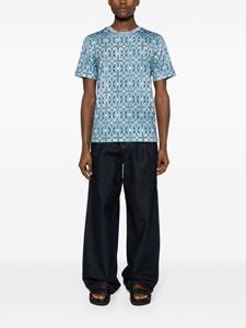 DRIES VAN NOTEN geometric-printed cotton T-shirt - Blauw