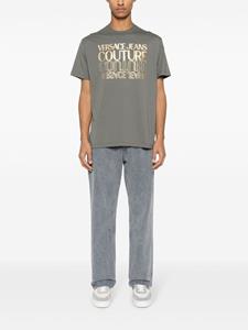 Versace Jeans Couture Katoenen T-shirt met logoprint - Grijs